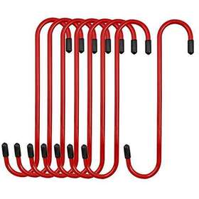 4lifetimelines 811701032999 Brake Caliper Hanger Hooks Durable Steel Red Powder Coated With Rubber Tips