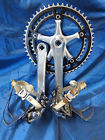 52-42t Pedals 170mm Vintage Crono Sprint Italian Double Crankset Gipiemme