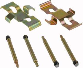 18k383x  Acdelco 707773676509 Gold Front Disc Brake Caliper Hardware Kit With Clips And