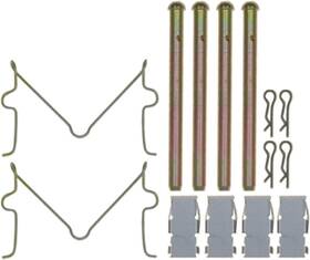 18k412x Acdelco 707773676837 Gold Front Disc Brake Caliper Hardware Kit With Clips Springs