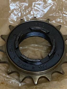 Gt04253 Acs Fat 1/2 X 3/16 16t Vintage Bmx Cycling Nos Freewheel