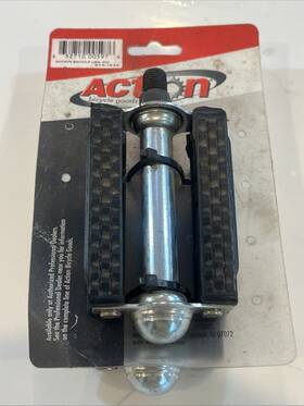 1853 Action 675/1852 Vintage Nos Muscle Bike Black 1/2 Inch Pedals Bicycle 675/1853