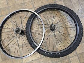 Alex Rims Al-dm24 1990s Wheelset 24 X 1.75 Inch Black 3/8 Axle Old Mid School Bmx