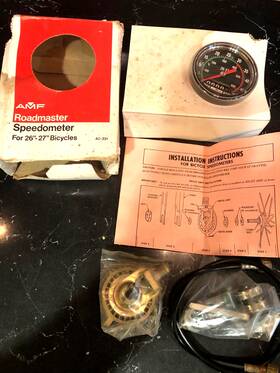 Ac-331 Amf Vintage Bike Speedometer For 26 Inch Or 27 Bicycle N.o.s
