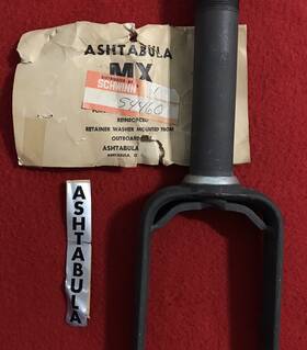 54-460 Ashtabula 1979 Forks Bmx 20 Inch Mongoose Motomag Nos Vintage 132 79 Black Magix