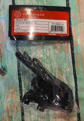 57190 Bontrager Cycling Toe Clips Atb With Strap And Reflector Plastic Size Large Nos