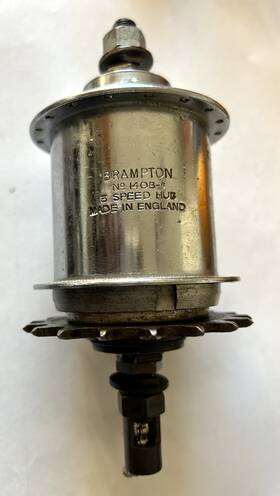 Brampton 140b-6 Vintage Rear #140-b-6 Hub Internal 3-speed 36h 18th Cog England