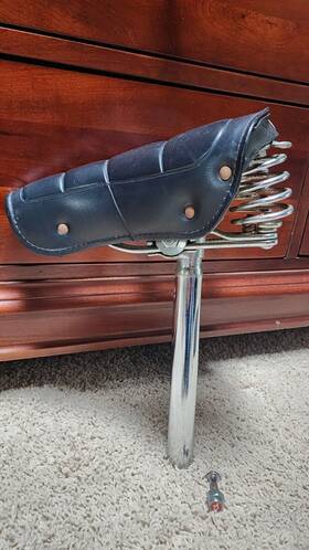 B101 Brooks Vintage Bike Seat Adult Pan Saddle Black 1970s Raleigh