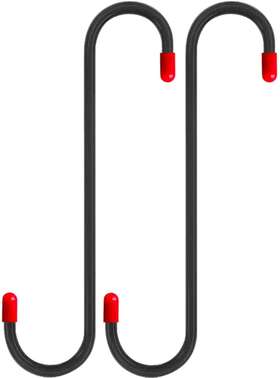 Byheyang 707870476422 2 Pieces Brake Caliper Hanger Hooks With Red Rubber Tips For Automotive Tool