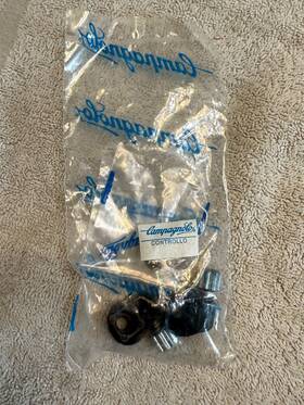 001112.21 Campagnolo Down Tube Cable Stops Resin Black Made In Italy
