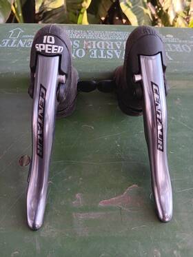 Ep02-ce09 Campagnolo Centaur Century Gray Ergo Shifters 2x10 New Old Stock With/w/o Cable
