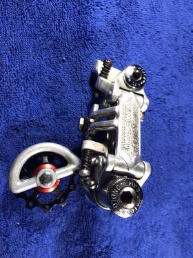 Patent-74 Campagnolo Vintage 1970 S Nuovo Record Rear Derailleur Silver Italy