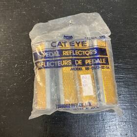 Rr-0217-gza Cateye Vintage Cat Eye Pedal Reflector Set Yellow Nos New Japan Bike