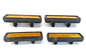 Tpp4035 Cateye 4707 4 - Vintage Bicycle Pedal Reflectors Push On Nos