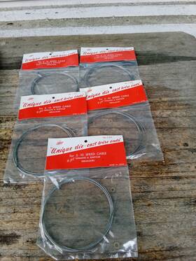 Cherry 032191906713 Lot Of 5 And 10 Speed Bike Derailleur Cables- Suntour Shimano Road Muscle