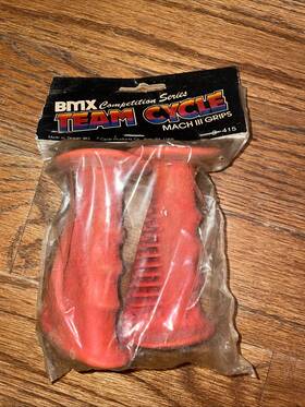 Cycle Products 035011034157 Team Bmx Moto Cross Mach Iii Grips Orange Competition Series Sealed