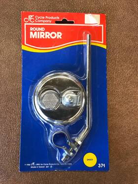 Cycle Products Company 035011003719 Vintage 1986 Bicycle Round Rear View Mirror #371