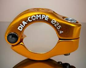 Dia-compe Mx1500n Dia-compe Hinged Seatpost Clamp 25.4mm Gold Old School Bmx Pre-owned