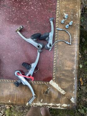 Vc737 Dia-compe Vc733 V Brake Set Calipers Vtg Silver Linear Pull 370g Trek 6500