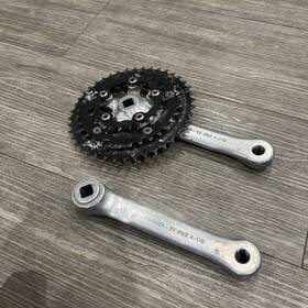 Pro4 Dotek Vintage 2 Piece Crankset 170 Chain Ring Old School Bmx