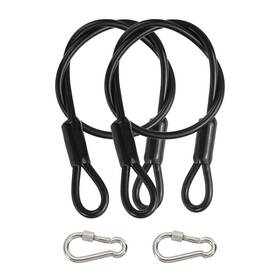 Duefixing 699867920974 2pcs 2 Ft X 3/16 Inch 5mm Security Cable Braided Stainless Steel Coated Black