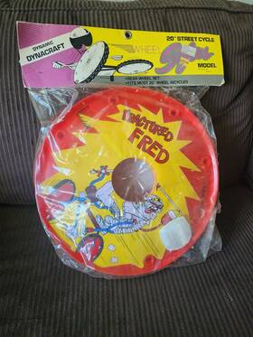 8591-48 Dynacraft Rare Nos Vintage Fractured Fred Bicycle Bmx Bike Rear Wheel Set Covers