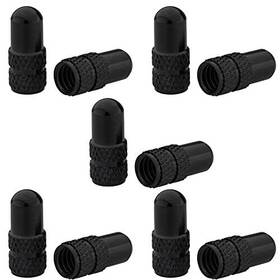 Pvc-10blk Forest Byke Company 10pc Bike Bicycle Road Racing Colored Black Presta Valve Cap Dust Covers