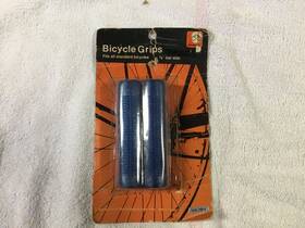 Wtg-38844 Grantspon Vintage Pair Of Blue Metallic Speck Rubber Bicycle Handlebar Grips