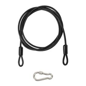 Gryfton 679209282458 10 Ft X 3/16 Inch 5mm Security Cable Braided Stainless Steel Coated Black