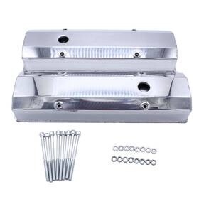 Gskmotor 020536214514 Tall Valve Covers Billet Rail For Chevy 350 383 400 1958-86 Sbc