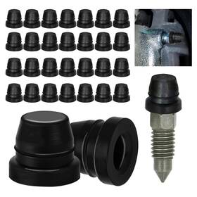 Haobo Qp7156 18pcs Black Brake Dust Cover Rubber Stem 0.31 Inches