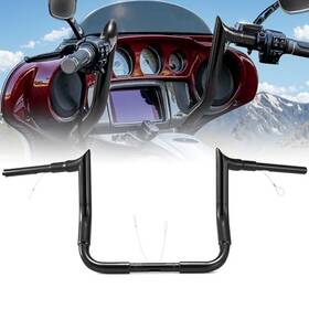 Jiangmentaikaiweikejiyouxiangongsi Fxb010-12-b-fba 12 Inch Street Glide Ape Hanger Handlebar 1-1/2 Fat Meathook Black