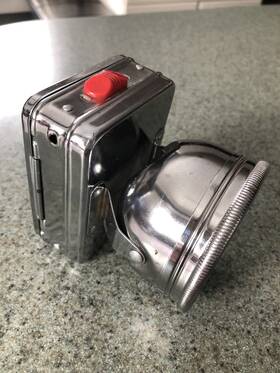1392 Keystone Vintage Bicycle Headlight Chrome Plated - Made In Hong Kong