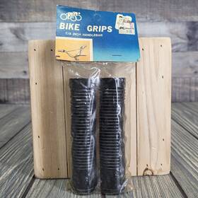 Kmart 049833448146 Vintage Black Bike Grips 7/8 Inch Handlebar Set Of 2 New Nos Bicycle Bmx