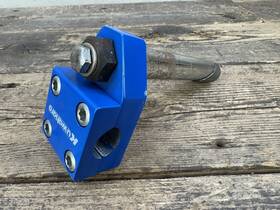 Kuwahara 77567 Bmx Bike Stem Neck Part Vintage Old School Blue Quill