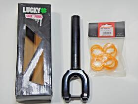 Lucky 610395869139 Rare Nos New Old Mid School Scooter Smx Front Fork With Headset Spacer Kit