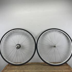 Fh-a410 Matrix Vintage Shimano Rsx 700c Wheel Set 130 Mm Silver Aurora 7s Race
