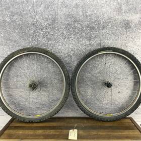 Fh-m565 Mavic Vintage 26 In Wheel Set 221 Shimano Deore Lx 8 Speed Hub 8s Mtb Atb Black