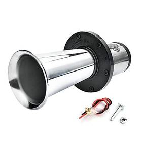 Maxlouder 727536839262 Air Horn Antique Ahooga Vintage Classic Old Style School Chrome 12v Silver