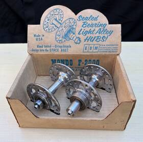 F-2000 Mondo - Helistrand Inc Vintage Nos High Flange Bicycle Hubs Sealed Bearing Us Made