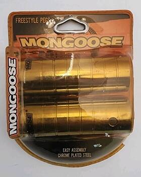 Mongoose 026599711349 Nos Freestyle Bmx Bike Pegs Chrome Steel