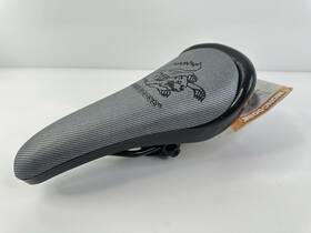 Mongoose 035011001753 Vintage 2001 Bmx Racing Seat Saddle Silver Black Htf