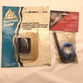 21-692 Mongoose 2 Old School Bmx Cyclotech And Seat Post Clamps 28.6 Rare Vintage Lot