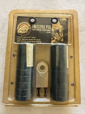 45468 Mongoose Bmx Original Bicycle Pegs Freestyle And Chain Tensioner