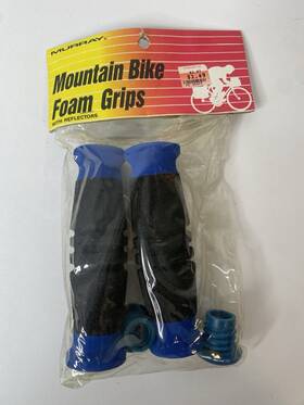 809205-115 Murray Vintage Blue Mountain Bike Foam Grips With Reflectors Kmart