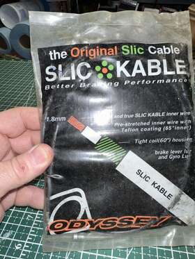 B-119-bk Odyssey Nos Vintage Old School Heavy Duty Teflon Bmx Brake Cable Slic Kable