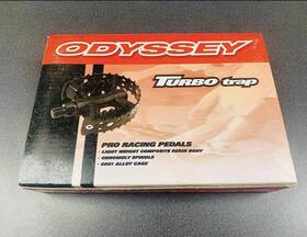 P-120-bk Odyssey Nos Turbo Trap Pedals Black 1/2 Old Mid School Bmx