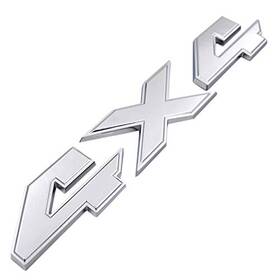 635161144 Parsto Chrome Silver 4x4 Emblem Badge With Pre-adhesive For Ram 1500 2500 3500