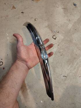 Vtg60-70s Phillips/raleigh/hercules Bicycle Chrome Front Fender Complete-england