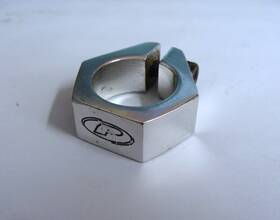 Gt02577 Powerlite Hex Seat Post Clamp Silver Mid School Vintage Bmx